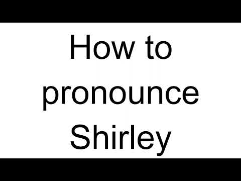 Videó: Hogyan írjuk Shirley szót?