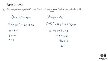 Quadratic Equations: Types of roots