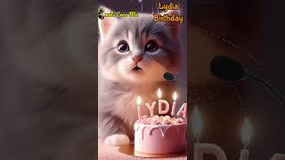 Happy Birthday Lydia Happy Birthday Song With Names Adorable Cute Cat