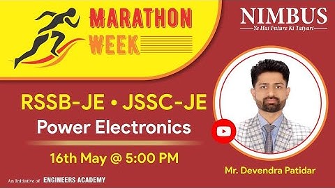 Power Electronics  Marathon | RSSB/JSSC - JE | Complete Syllabus & Formula Revision | NIMBUS