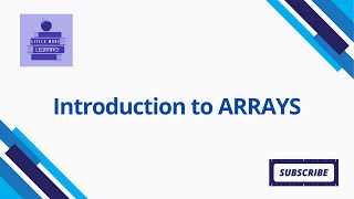 Introduction to Arrays #datastructures #algorithm #computerscience