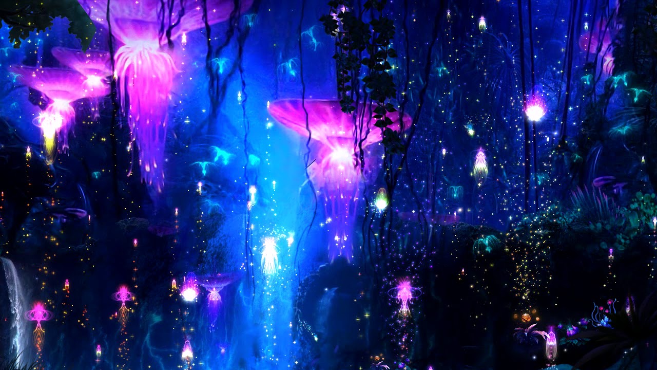 Beautiful undersea, jellyfish, fluorescence,kids photography&video background