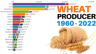 Top 20 most wheat production country (1960 - 2022) || largest wheat producers in the world 2022