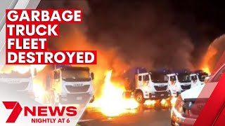 Garbage trucks destroyed by fire in Canley Vale | 7NEWS