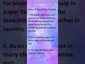 Uses of Bleaching Powder/#uses #bleachingpowder #class10th #class10 #acidsandbases #salts #science