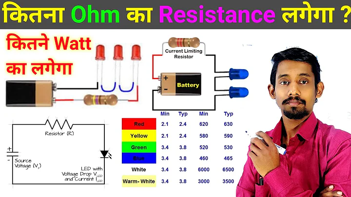 how to calculate LED series Resistance | Resistor value कैसे निकले | How many resistors need for LED