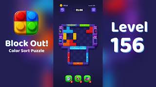 Block Out Level 156 Walkthrough 🧩 | All Levels Solution | Mini Boss