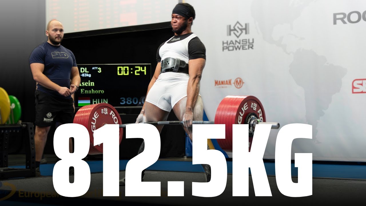 Powerlifter Asein Enahoro (83KG) Deadlifts 362.5 Kilograms (799.2