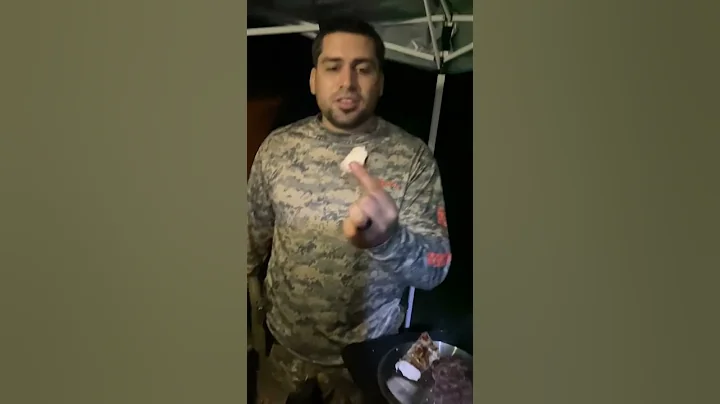 Dany enjoying his wild pork tenderloin aka backstrap