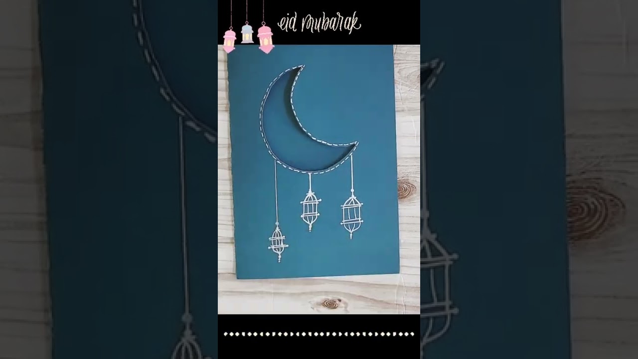 Beautiful Handmade Eid Card Idea  