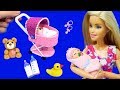 Diy - How to make - Barbie Doll Baby Set : Strollers, babies clay...