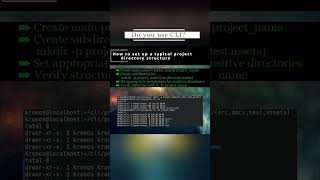 🐧 How to set up a typical project directory structure 🐧 #shorts #KGROSShorts #HowToLinuxCLI