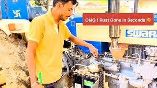 Remove Rust From Tractor Battery Clips in 2 Minutes | Desi Hack With Tea | Swaraj 🚜 | Amaron Battery