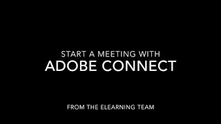Start a Meeting with Adobe Connect