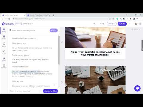 How To Turn Articles Into Videos Using Lumen5