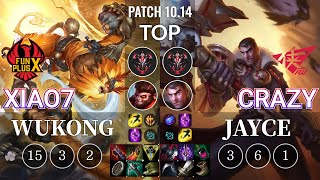 FPB xiao7 Wukong vs RW Crazy Jayce Top - KR Patch 10.14