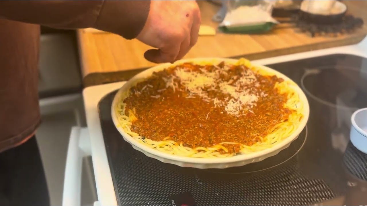 How to cook spaghetti pie