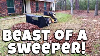 This Agrifab 52" yard sweeper made a hard job so much easier!  Save your back!