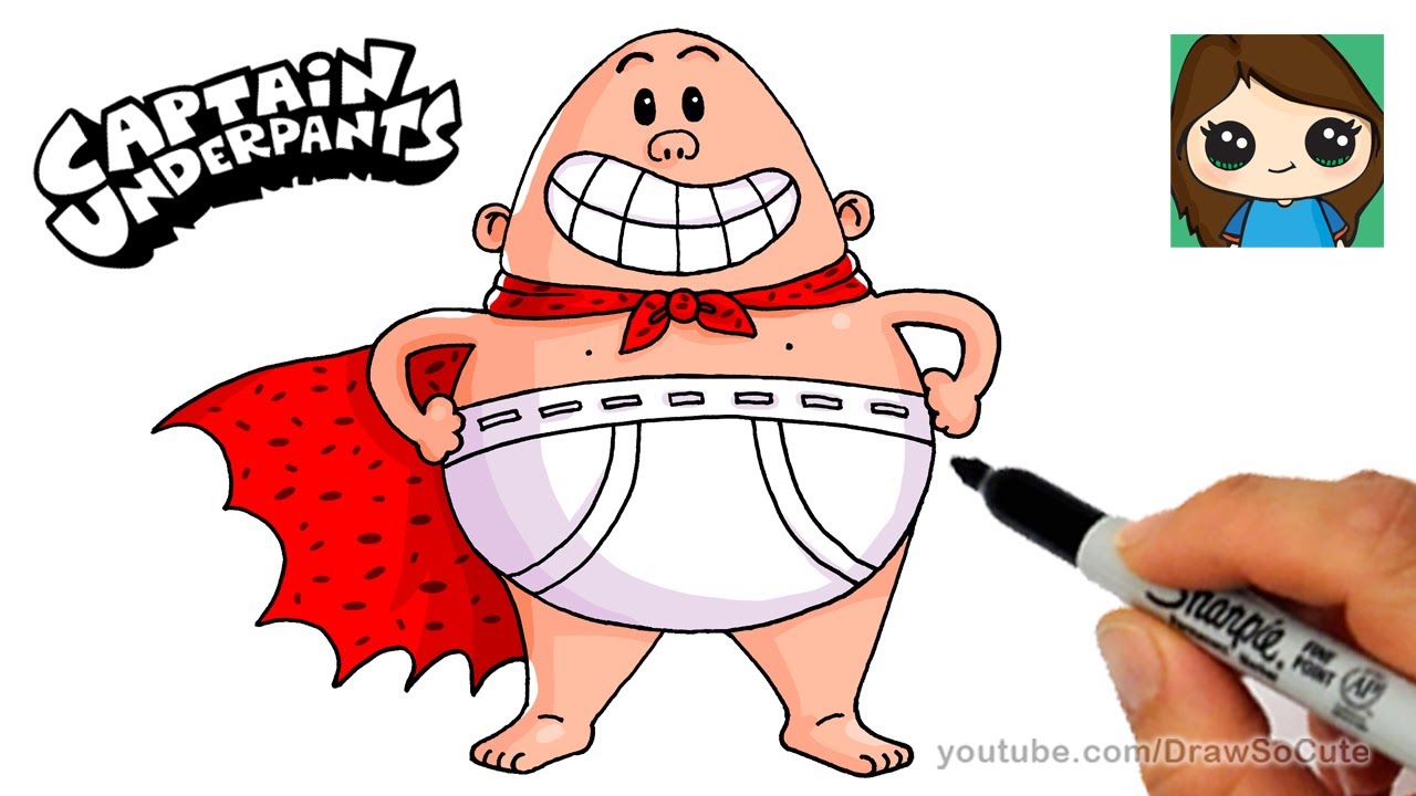 How to Draw Captain Underpants Easy - YouTube