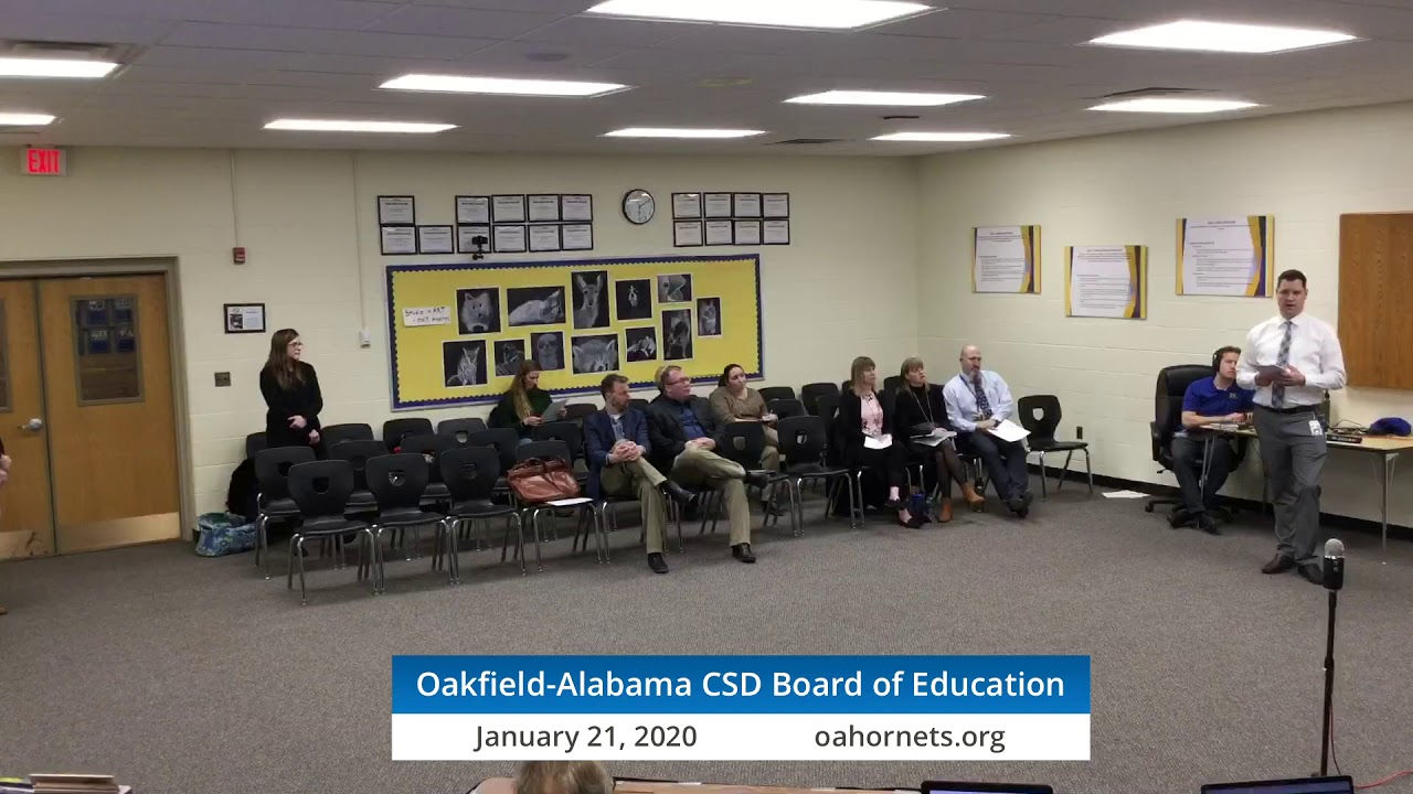 January 21 2020 OakfieldAlabama CSD Board of Education Meeting YouTube