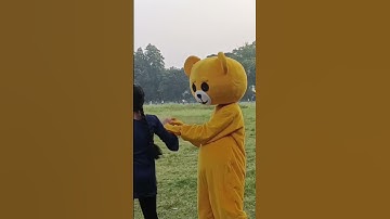 teddy bear prank on public place romantic dance with cute girl 🌹❤️❤️😘Love