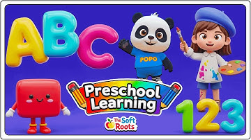 Preschool Learning activities for 3 year olds at home | Learn ABC Phonics Shapes Numbers Colors 🌈