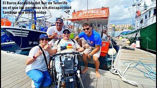 Barco accesible en el sur de Tenerife con silla de ruedas