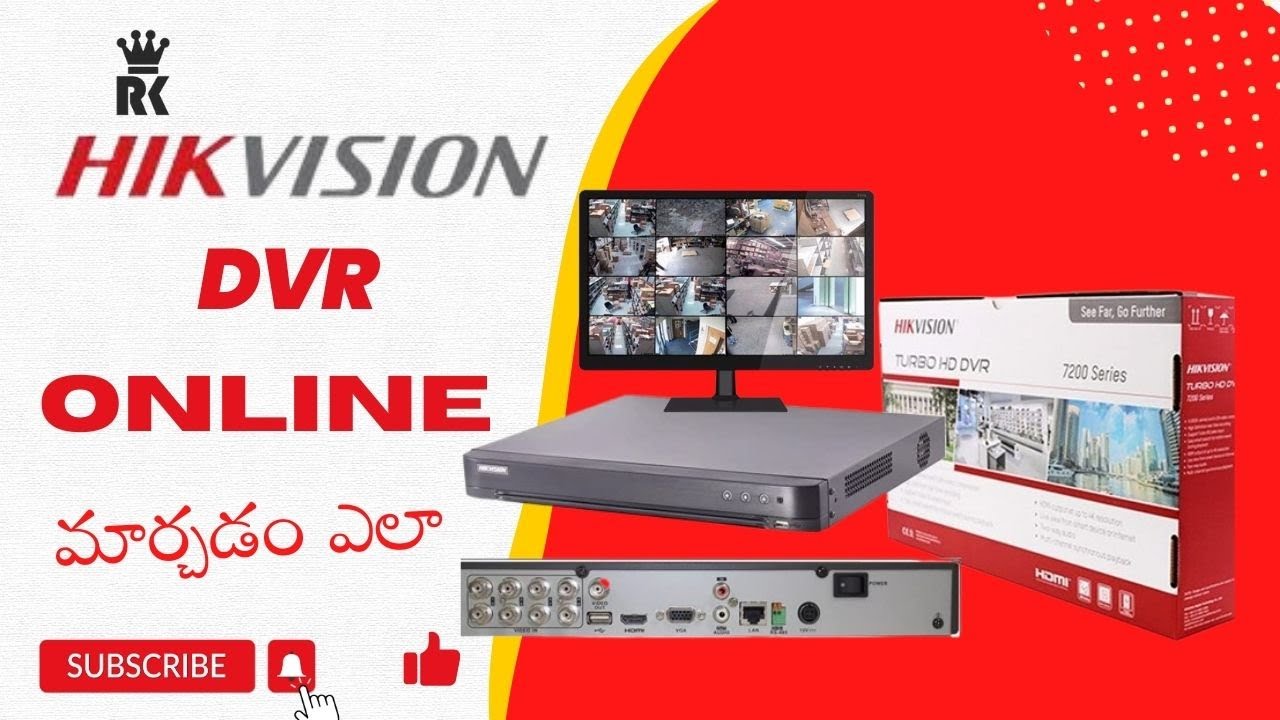 Hikvision DVR Online Tutorial in Telugu | How to Configure DVR Camera | Setup CCTV DVR