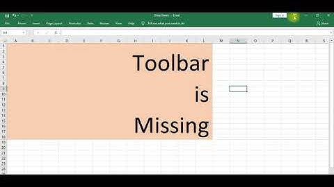 Toolbar is missing in Excel, MS Excel in Hindi - Show or Hide Toolbar, Ribbon Tabs and Commands