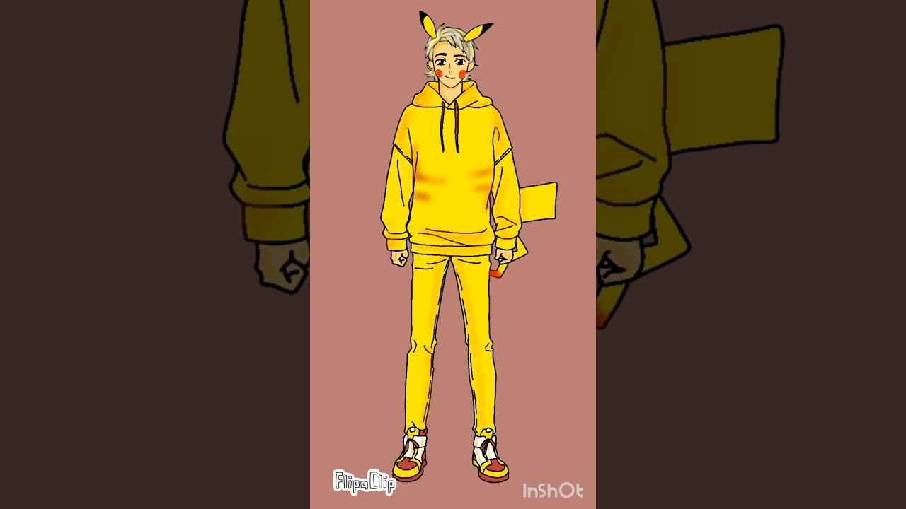 Human Pikachu 😷/Fanart Transformation//#pokemon#pikachu#fanart #transformation#pokémon