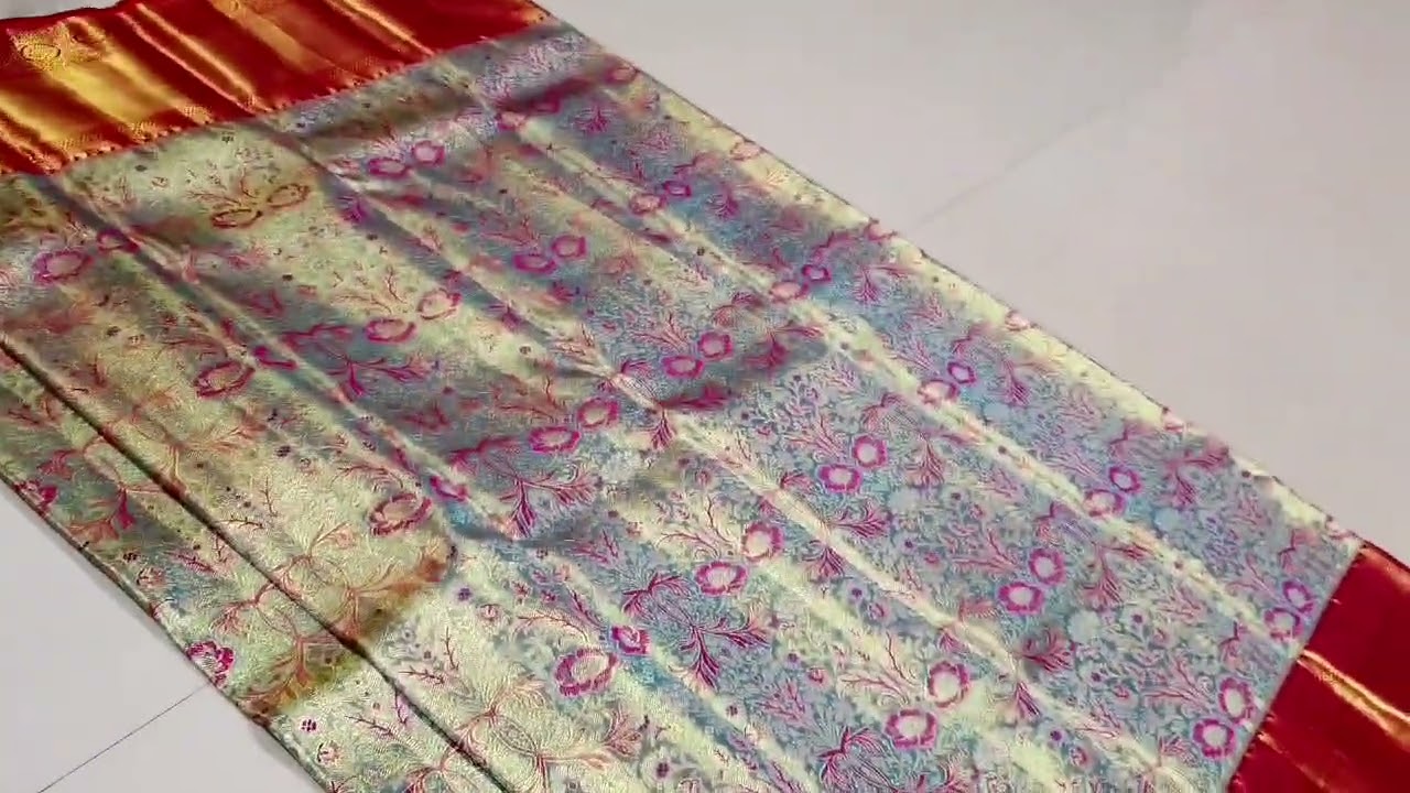 _Excellent 3d design New concept_   design  *Kanchipuram pure silk sarees full TISSUE by  15000/-