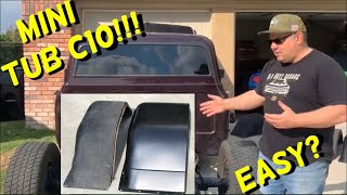 MINI TUB Your C10!  16” Wheel WELLS Install on CHEVY C10 SHORTBED