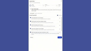 Tasks list quickly imported with #AI