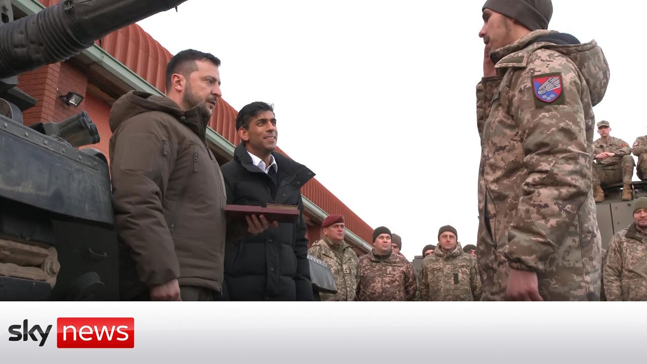Film backdrop image for Ukraine War: President Zelenskyy and Rishi Sunak visit military base (2023)