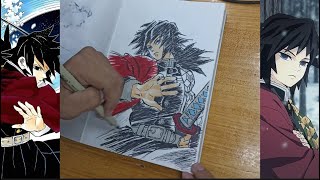 Drawing Giyu Tomioka (Coloring) Timelapse