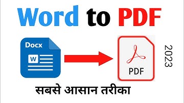 How to Convert Word File into PDF | Hindi | Word to PDF Converter in Laptop | Tek with Babloo