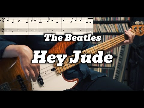 The Beatles - Hey Jude (Bass Cover with TABS) *Get the PDF on Patreon
