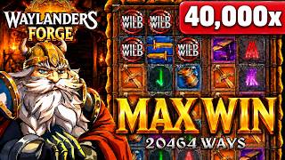 **WORLD's FIRST** 45,000x on WAYLANDERS FORGE (HIS BIGGEST NEAR MAX-WIN OF THE MONTH..)
