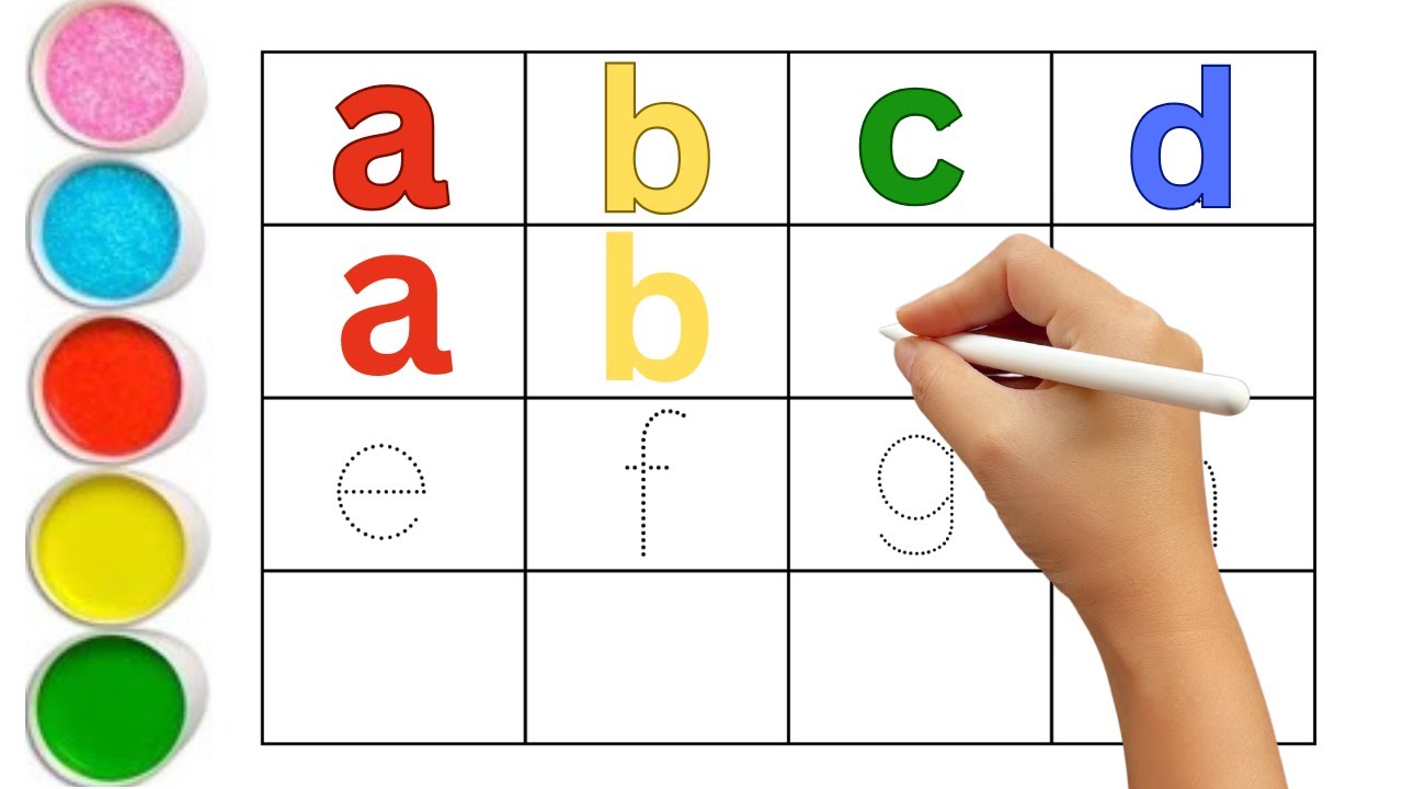 ABC Tracing a to h ✍️ | Learn Small Letters & Phonics Words!