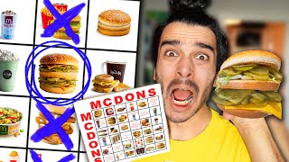 McDonalds BINGO Challenge! (Fast Food Challenge Game)