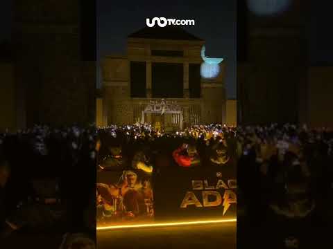 La Roca sorprende en lo alto del Anahuacalli en la presentación de Black Adam