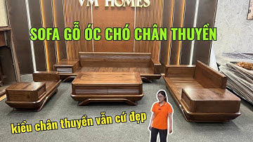 SOFA GỖ ÓC CHÓ CHÂN THUYỀN | NỘI THẤT GỖ ÓC CHÓ NGUYÊN KIỆN | NỘI THẤT GỖ TỰ NHIÊN