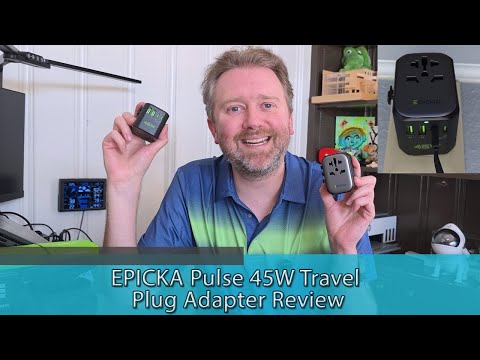 Video thumbnail: "🌍 EPICKA Pulse 45W Travel Plug Adapter Review: The Best Universal Charger? ⚡🔌" — hands-on review by PureReviews on YouTube