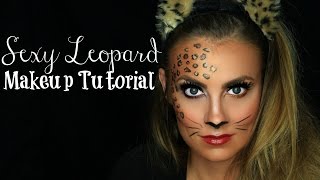 Sexy Leopard Halloween Makeup Tutorial | Angela Lanter | Easy Last Minute!