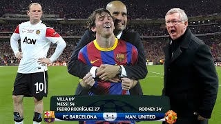 The Day Lionel Messi \& Pep Guardiola Taught Football to Sir Alex Ferguson \& Rooney