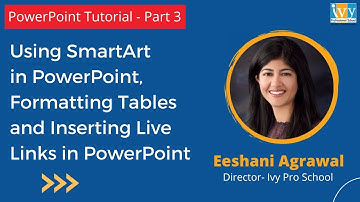 Using SmartArt in PowerPoint | Formatting Tables | Free PowerPoint Tutorial | Ivy Pro School