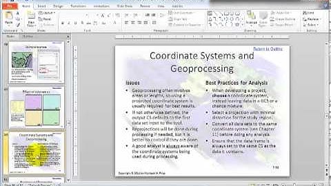 Lecture Chapter 7 | a GIS Video Lecture by Gregory Lund