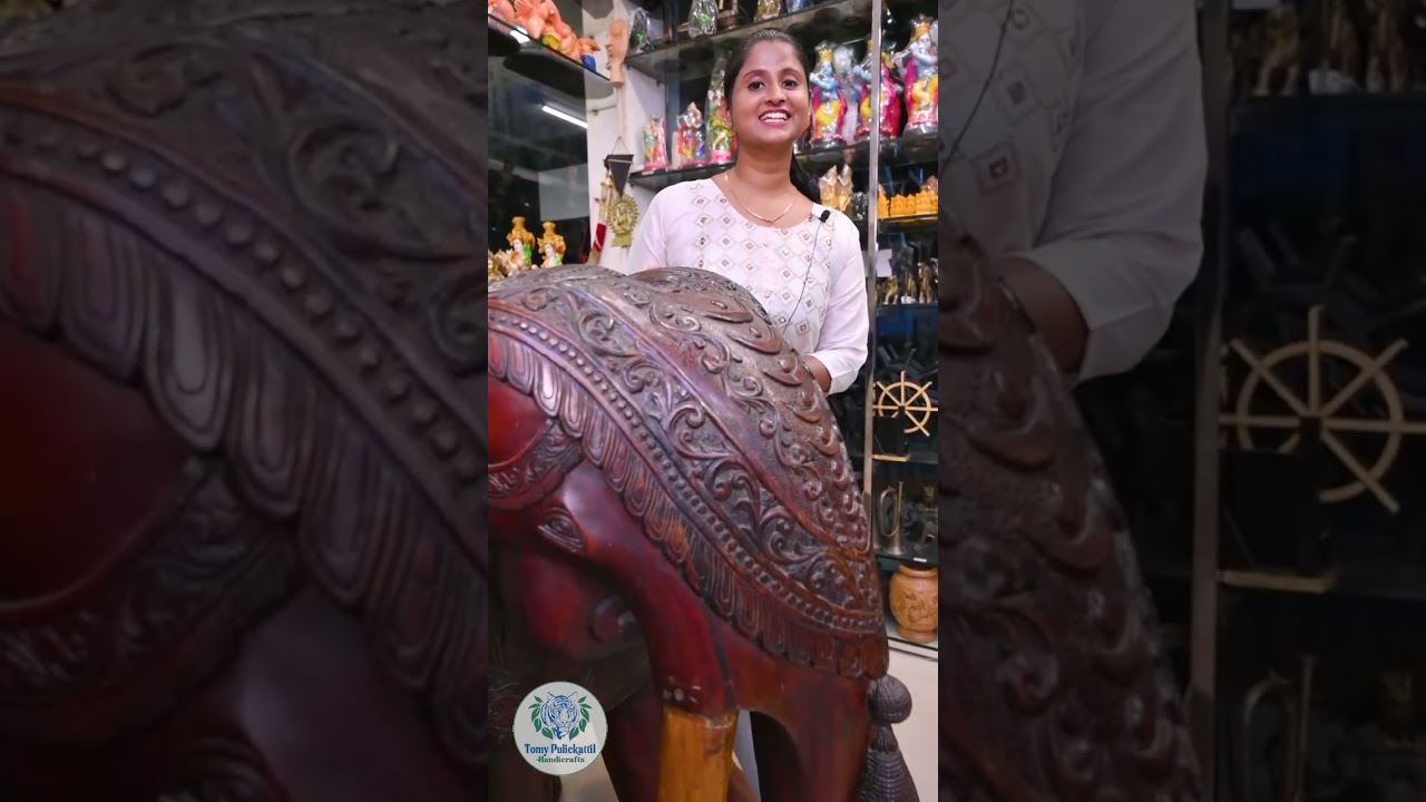 Wooden Elephant statues available for order +919947034883 Tomy Pulickattil Handicrafts 