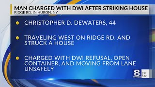 Wayne Co man allegedly drives intoxicated strikes house