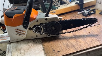 How To Replace/Change a Chainsaw Chain(Stihl MSA 140 C Battery Powered Chainsaw)